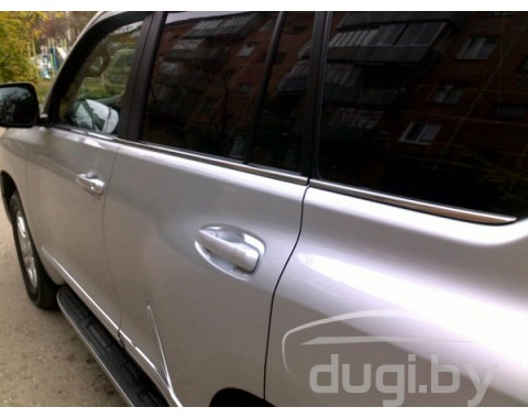 Нижние молдинги стекол (нерж.) для Land Cruiser Prado 120